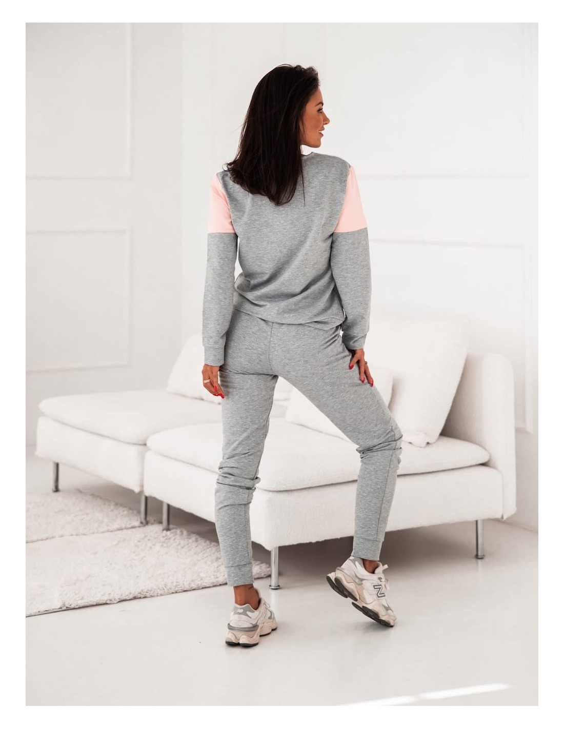 Women\'s gray-powder tracksuit set FI581 - Online store - Boutique